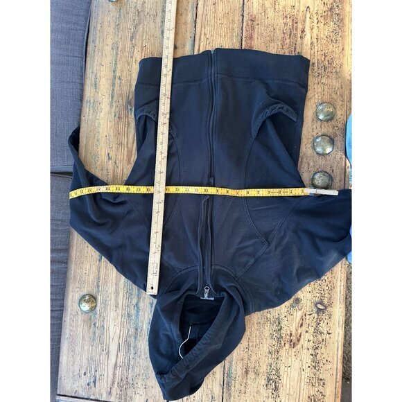 Champion Womens Black Jacket Large‎ zip up hooded pockets cotton lightweight - Picture 6 of 6